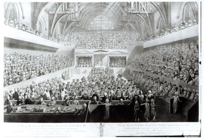 A View of the Trial of Warren Hastings before the Court of Peers in Westminster Hall by English School